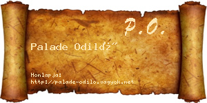 Palade Odiló névjegykártya